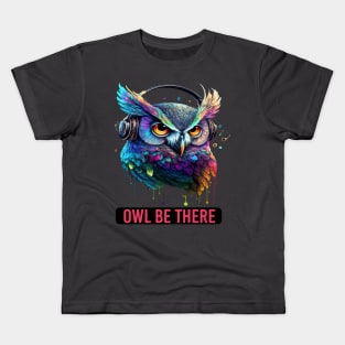 Funny Owl DJ Kids T-Shirt